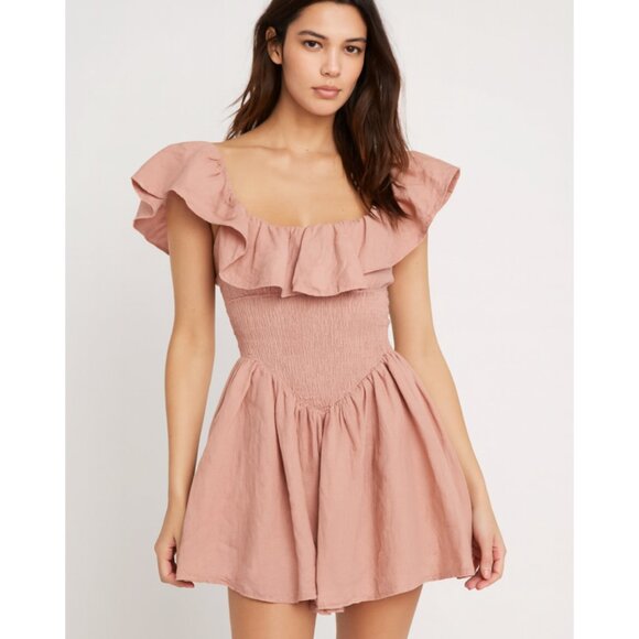 NWT By Egreis Smocked Romper Size Small - Picture 1 of 6